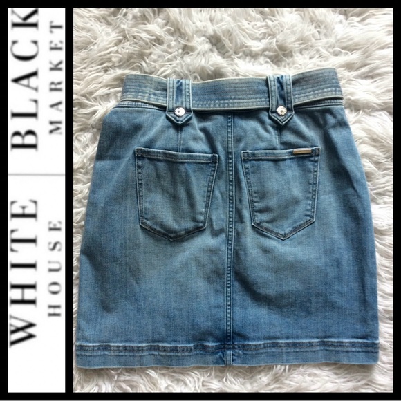 🔥SALE🔥 NWT WHBM Belted Denim Skirt - Picture 6 of 7